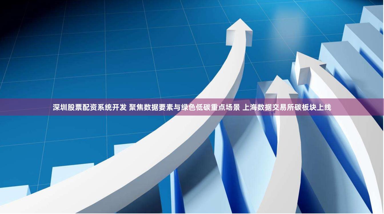 深圳股票配资系统开发 聚焦数据要素与绿色低碳重点场景 上海数据交易所碳板块上线