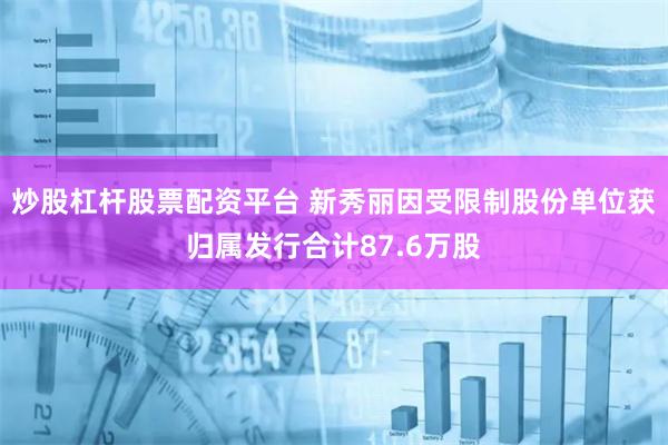 炒股杠杆股票配资平台 新秀丽因受限制股份单位获归属发行合计87.6万股
